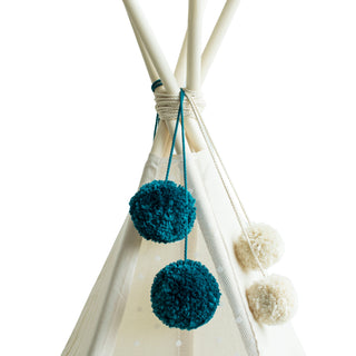 Pom Pom Teepee Tent Toppers - Decorative PomPoms |Colour: Emerald