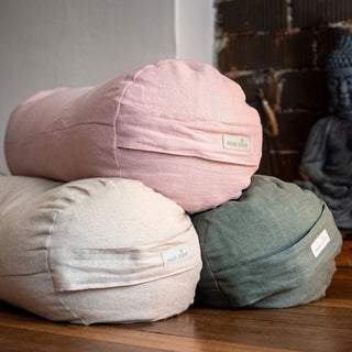 Best Yoga Bolster Meditation Cushion from 100% Linen by MINICAMP