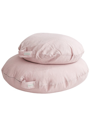 MINICAMP Yoga Pillow Meditation Cushion from 100% Linen in Dusty Pink