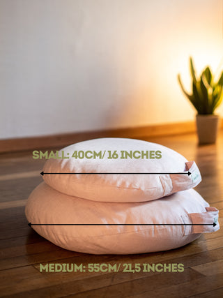 MINICAMP Yoga Pillow Meditation Cushion from 100% Linen in Dusty Pink