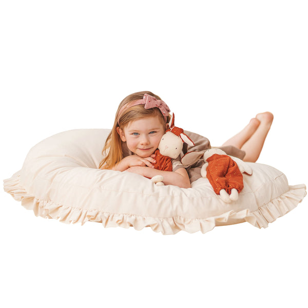 MINICAMP Large Floor Cushion with Ruffled Edges