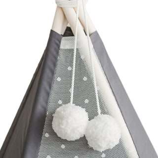 Pom Pom Teepee Tent Toppers - Decorative PomPoms |Colour: White