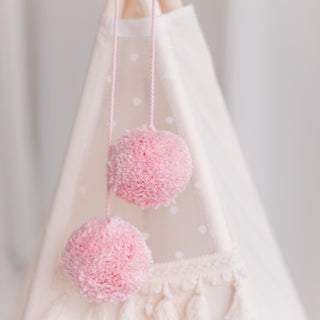 Pom Pom Teepee Tent Toppers - Decorative PomPoms |Colour: Baby Pink