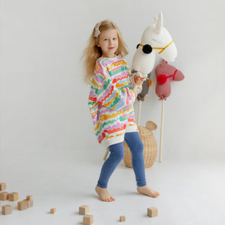 MINICAMP Handmade Llama Alpaca Hobby Horse Stick Toy from Boucle in Ecru