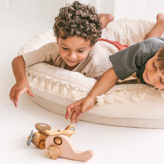 Stylish Ecru Baby Pod Lounger Cushion by MINICAMP – Perfect for kids’ playtime and relaxation.