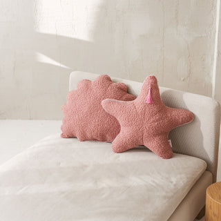 MINICAMP Rose Boucle Starfish Cushion with Chic Metallic Trim