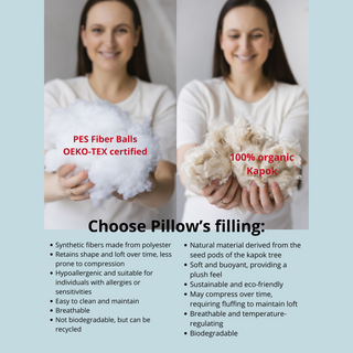 Nursing and Pregnancy Pillow in C-Shape with Organic Cover and Natural Kapok Filling in Navy