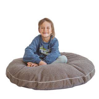 MINICAMP big floor cushion in grey boucle