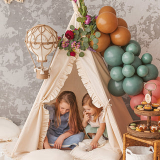 Teepee Tent for Kids with Ruffled Trim