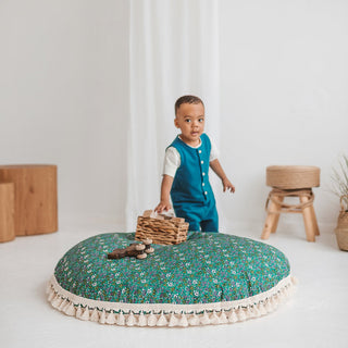 Large Floor Pillow for Kids, Reading Nook in Green