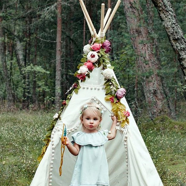 Peonies Floral Garland for Teepee & Nursery Decoration